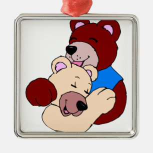 Cuddly Bears Metal Ornament