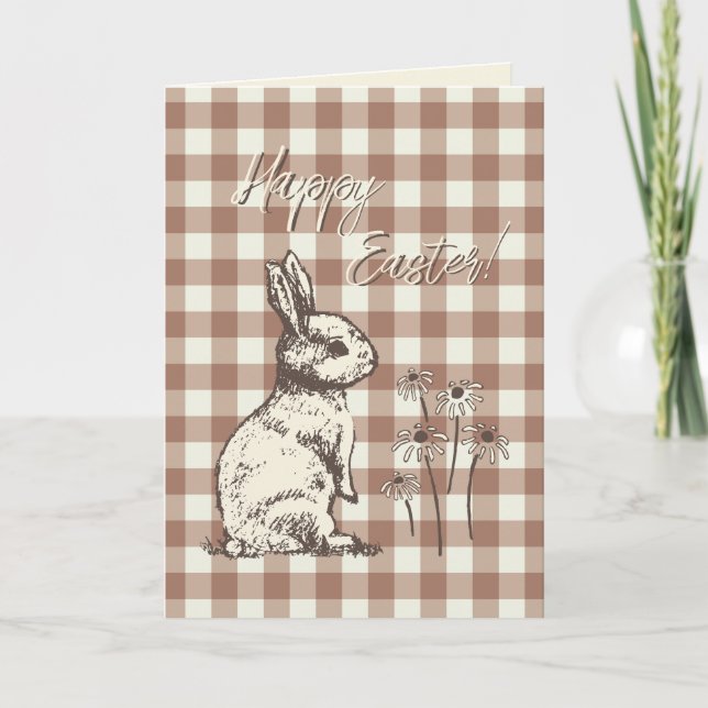 Cuddly Bunny Rabbits Bonanza - Happy Easter. Holiday Card (Front)