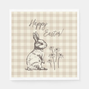 Cuddly Bunny Rabbits Bonanza - Happy Easter. Napkin