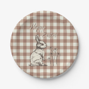 Cuddly Bunny Rabbits Bonanza - Happy Easter. Paper Plate