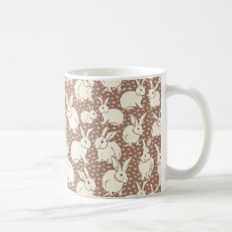 Cuddly Bunny Rabbits Bonanza - Mocha Mousse.   Coffee Mug