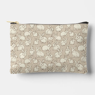 Cuddly Bunny Rabbits Bonanza - pattern easter. Accessory Pouch