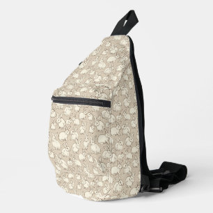 Cuddly Bunny Rabbits Bonanza - pattern easter.   Sling Bag