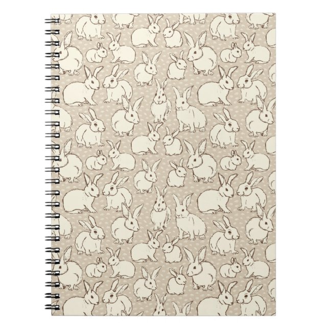 Cuddly Bunny Rabbits Bonanza - pattern.  Notebook (Front)