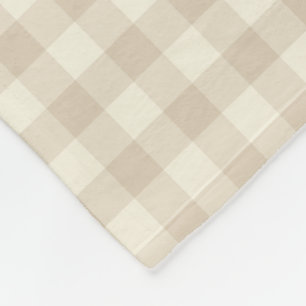 Cuddly Bunny Rabbits Gingham - neutral pattern. Fleece Blanket