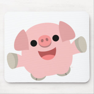 Cuddly Cartoon Pig mousepad