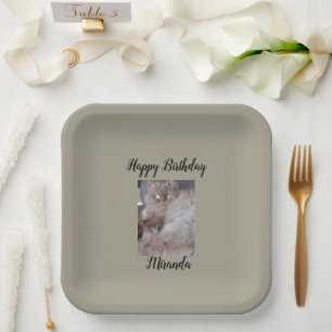 Cuddly Cat Paper Plate