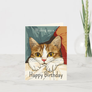 Cuddly Cat personalize Card
