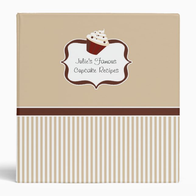 Cuddly Cupcake Recipe Book Binder (Front)