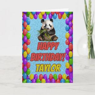 Cuddly Cute Panda Bear Greeting Happy Birthday Card