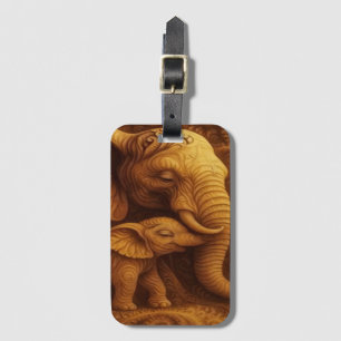Cuddly Elephants  Luggage Tag