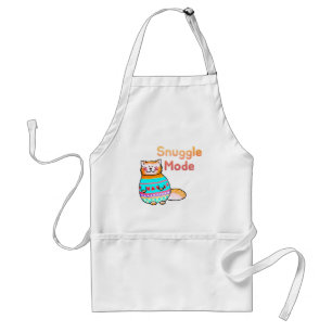 Cuddly Ginger Cat Snuggle Mode Standard Apron