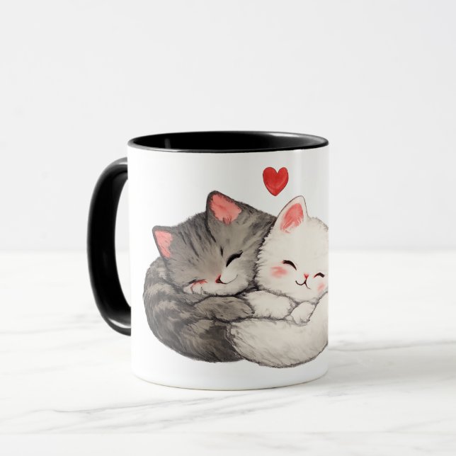 Cuddly Kitten Love Mug (Front Left)