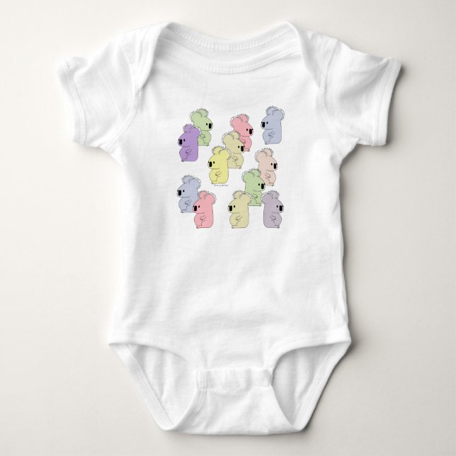 Cuddly koala mob baby one-piece bodysuit (Front)