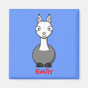 Cuddly lama magnet