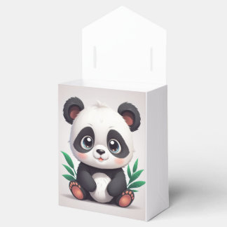 Cuddly panda favor box
