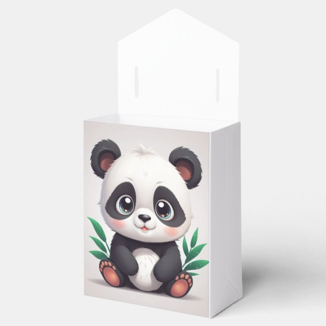 Cuddly panda favor box (Opened)