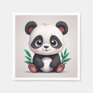 Cuddly panda napkins