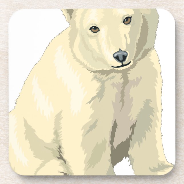 Cuddly  Polar Bear Coaster (Front)