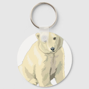 Cuddly  Polar Bear Keychain