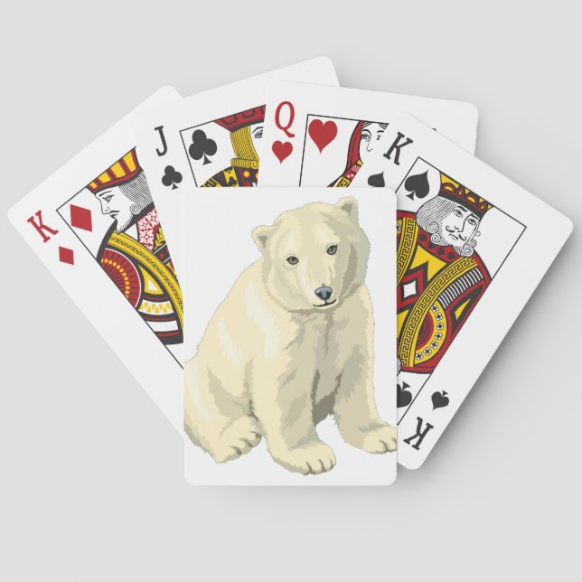 Cuddly  Polar Bear Playing Cards (Back)