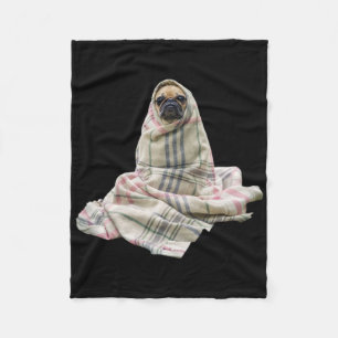 Cuddly Pug in a Blanket