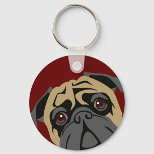 Cuddly Pug Keychain