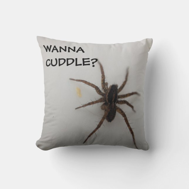 Cuddly Spider Throw Pillow (Front)