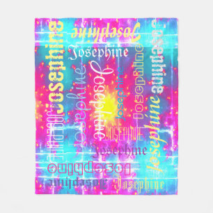 Cuddly Warm Colourful fleece Personalized Name Blanket