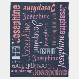Cuddly Warm fleece Personalized Name Blanket