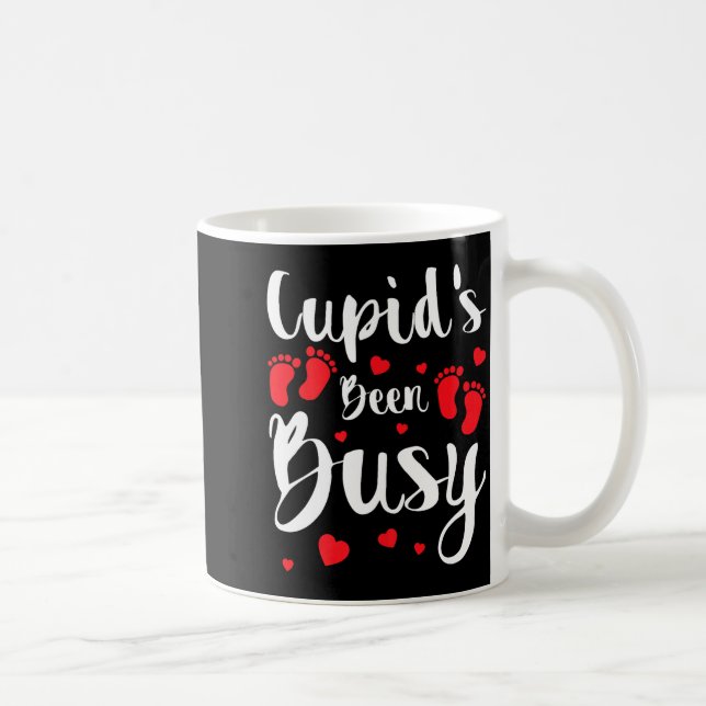 Cud's Been Busy Funny Baby Reveal 2025 Valentine N Coffee Mug (Right)