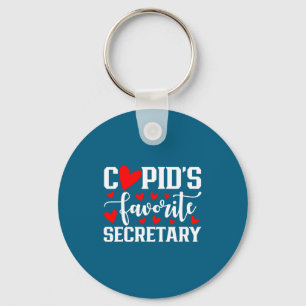 Cud's Favorite Secretary Cute Heart Valentine's Da Keychain