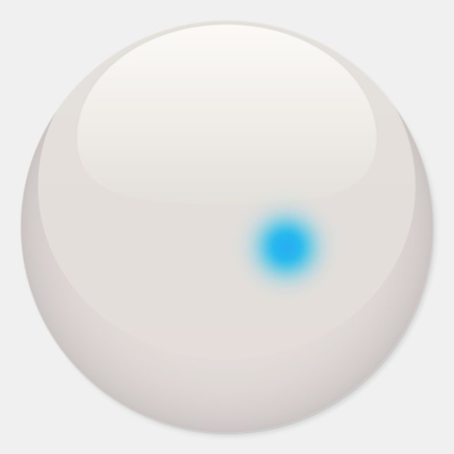 CUE BALL CLASSIC ROUND STICKER (Front)