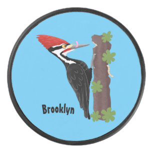 Cue drôle Pileated woodpecker dessin d'illustratio