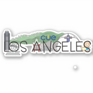 CUE Los Angeles Custom-Cut Vinyl Sticker