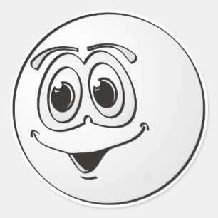 Cue Pool Ball Cartoon Classic Round Sticker