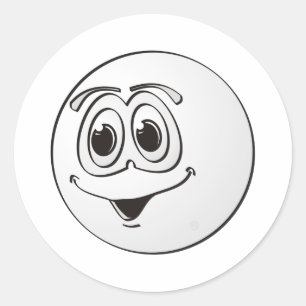 Cue Pool Ball Cartoon Classic Round Sticker