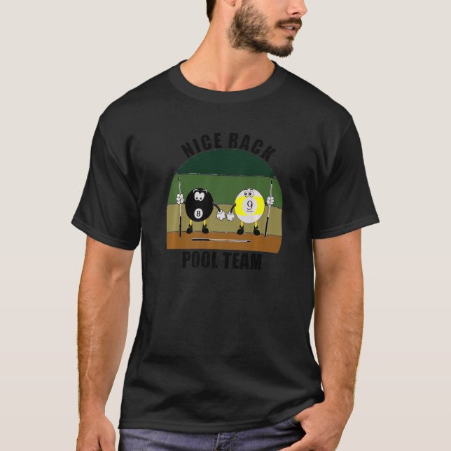 Cue Sports Pool Billiards Team Nice Rack Pool Prem T-Shirt (Front)