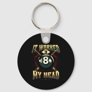 Cue The Oops Billiards Unplanned Keychain