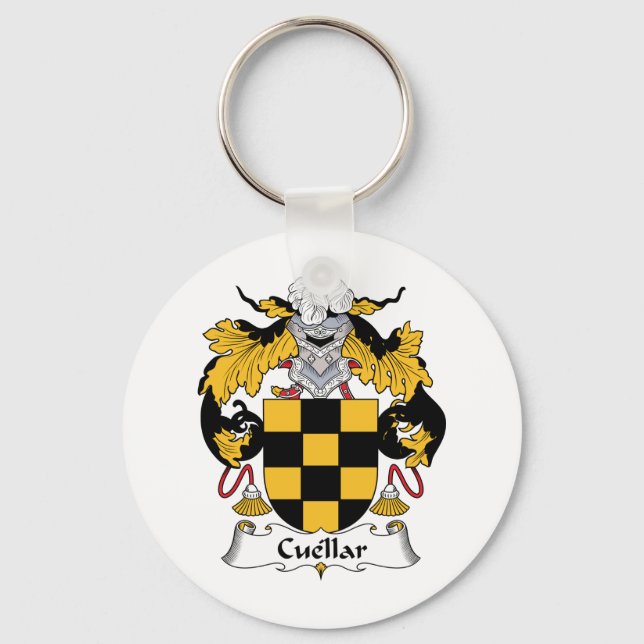 Cuellar Family Crest Keychain (Front)