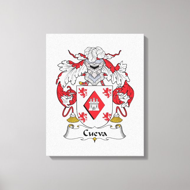 Cueva Family Crest Canvas Print (Front)