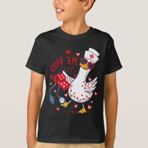 Cuff Em Cupid Goose Valentine Nurse Practitioner T-Shirt