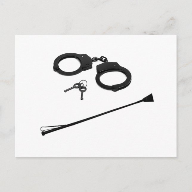 CUFFS AND CROP POSTCARD (Front)