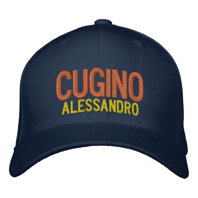 Cugino (cousin/male) Personalized embroidered  Embroidered Hat (Front)