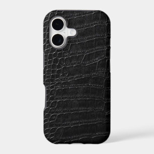 cuir d'alligator noir