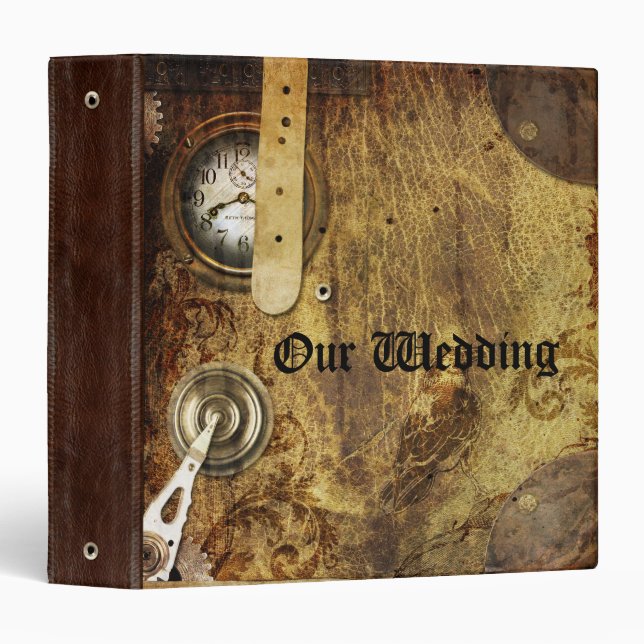 Cuir de Faux de Steampunk et classeur de vitesses (Devant/Côté)