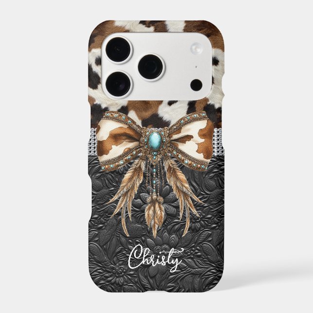 Cuir de vache noir Bijou Arc (Verso)