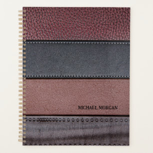 Cuir élégant de luxe aspect marron noir