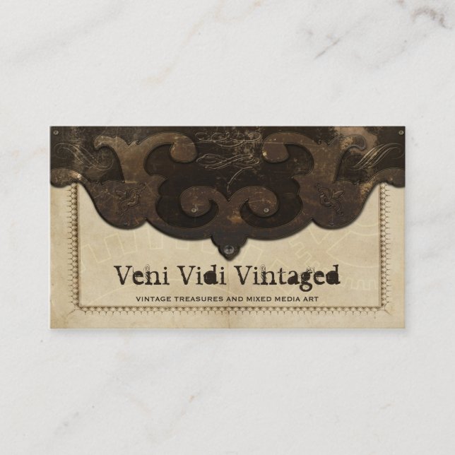 Cuir victorien de Steampunk et cartes de visite de (Devant)
