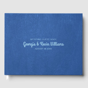 Cuir vintage bleu texture Livre d'or